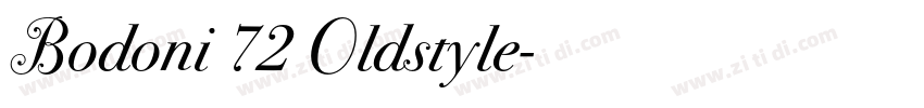 Bodoni 72 Oldstyle字体转换